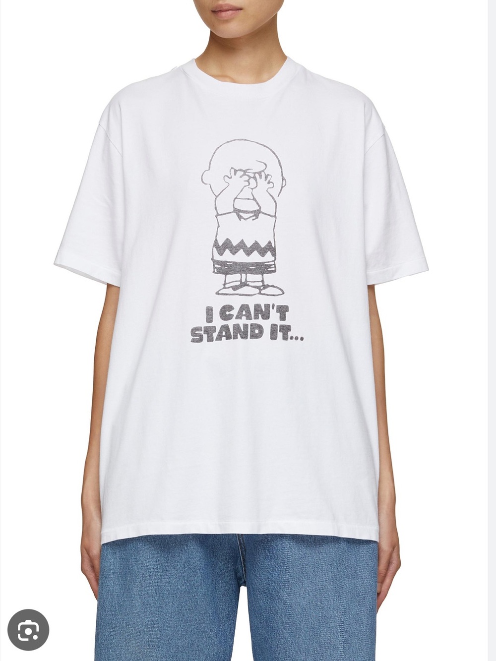 RE/DONE
Women's Peanuts Can't Stand It 90s Easy Tee
Charlie Brown RARE.